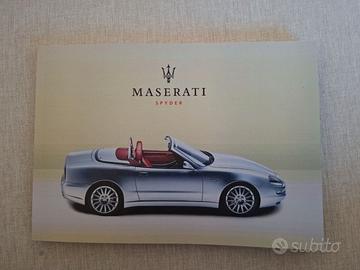 Maserati spyder - manuale uso e manutenzione