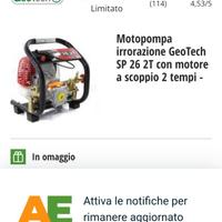 Motopompa geotech 2T