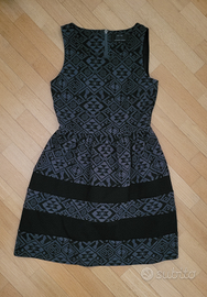 Abito corto grigio/nero Only S