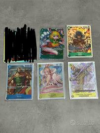 Lotto 5 SR Eng One Piece TCG Carte