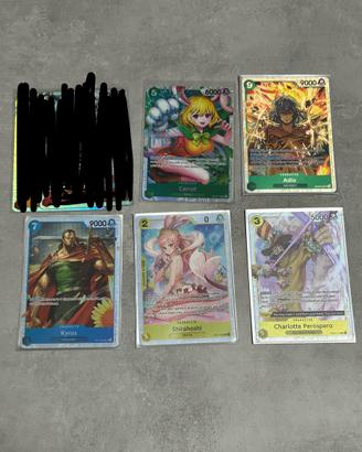 Lotto 5 SR Eng One Piece TCG Carte