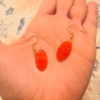 Orecchini pendenti a goccia Rosso corallo (bijot