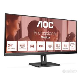 AOC U34E2M - Monitor WQHD da 34 pollici, 100 Hz