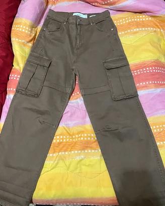 Pantaloni cargo baggy relaxed marroni tg.36 bershk