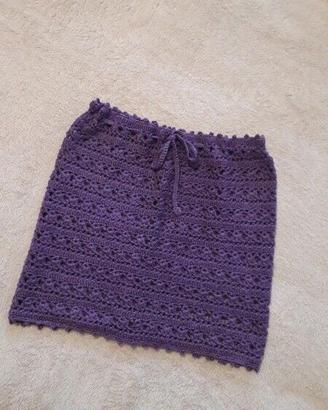 Gonna di lana all'uncinetto