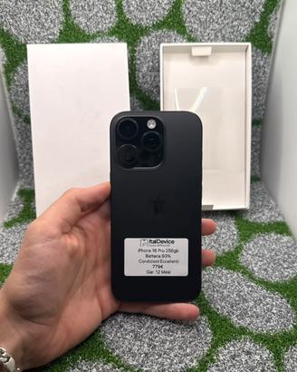 IPhone 16 Pro 256gb Nero - Gar. 12 Mesi