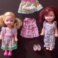 2 Shelly Barbie anni 90 con abitini e scarpine
