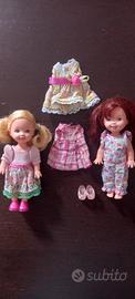 2 Shelly Barbie anni 90 con abitini e scarpine