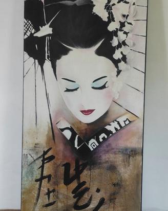 Dipinto originale su tela – Geisha giapponese