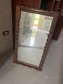 Specchio cornice legno anni 70