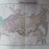 Carta geografica originale dell'Ottocento