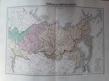 Carta geografica originale dell'Ottocento