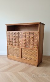 Cassettiera vintage legno massello 45 cassetti