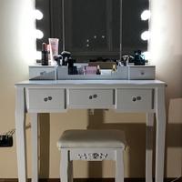 Toeletta da trucco con luci LED tavolo