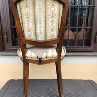 Sedie stile siciliano legno e tessuto