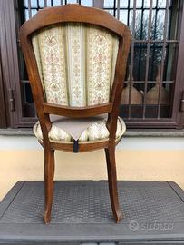 Sedie stile siciliano legno e tessuto
