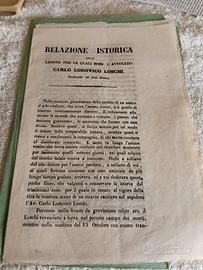 relazione morte AVV. Carlo Lodovico loschi