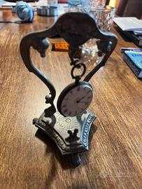 Orologio da taschino G.F. In argento con supporto