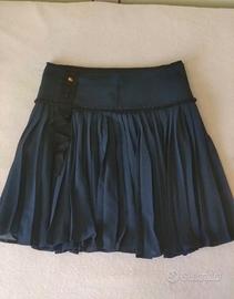 Gonna blu navy plissettata