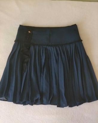 Gonna blu navy plissettata