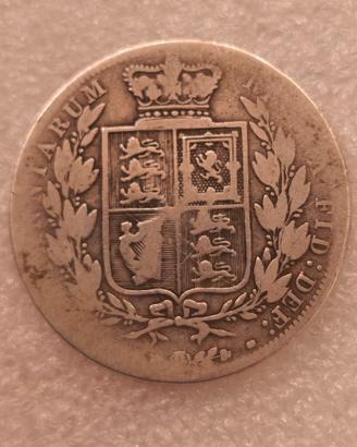 1881 Moneta argento Mezza corona Inghilterra 