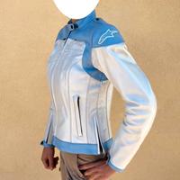 Giacca da moto in pelle Alpinestars Stella