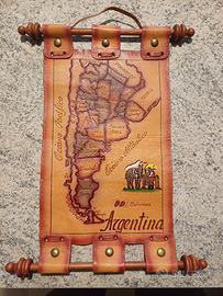 Mappa Argentina in pelle