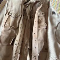 Giubbotto in pelle taglia L color nocciola.