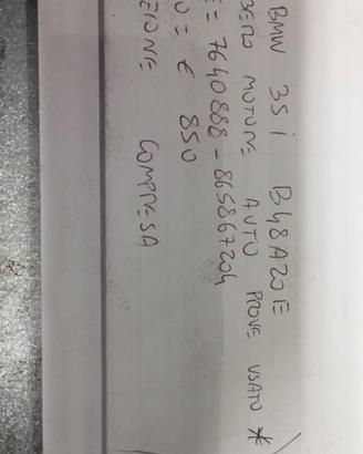 ALBERO MOTORE AUTO PROVE USATO BMW 35I B48A20E