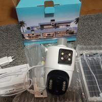 Telecamera doppia  2 in 1 - 4g con panello solare