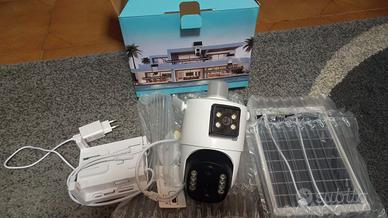Telecamera doppia  2 in 1 - 4g con panello solare