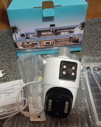 Telecamera doppia  2 in 1 - 4g con panello solare