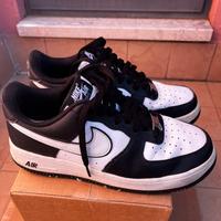 Nike Air Force 1 white black size 42 uk 7.5