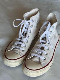 Converse All Star alte bianco classico