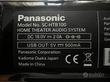 Panasonic Sc-Htb100 Soundbar - Audio/Video In vendita a Taranto