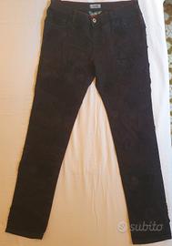 Punk patchwork black denim vintage Moschino tg 46 