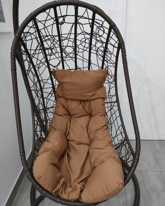 Sedia a Dondolo in rattan 