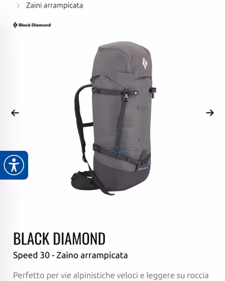 Zaino Black Diamond Speed 30 alpinismo