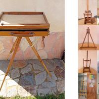 Cavalletti in faggio e altri per pittore / esposiz