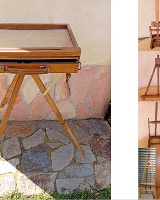 Cavalletti in faggio e altri per pittore / esposiz