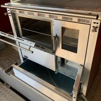 STUFA/CUCINA A LEGNA INOX”SENKO” CLAS. A+ da 7,5kw