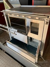 STUFA/CUCINA A LEGNA INOX”SENKO” CLAS. A+ da 7,5kw