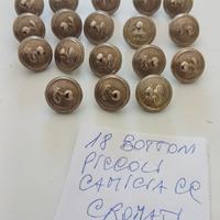 carabinieri- 18 bottoni piccoli metallo cromati