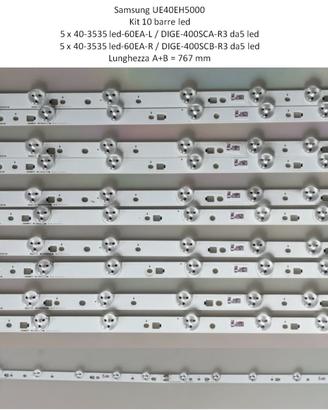 Kit strip led per TV Samsung UE40EH5000