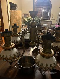 Lampadario ottone