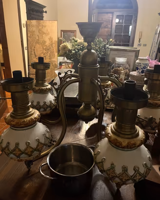Lampadario ottone