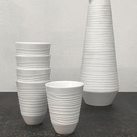 Bottiglia Brocca set tazze porcellana ASA