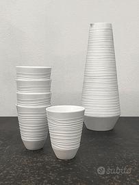 Bottiglia Brocca set tazze porcellana ASA