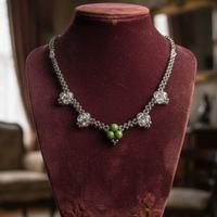 Collana Choker Artigianale Gemme Giada Pezzo unico