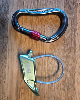 Assicuratore Reverso Petzl + Moschettone Camp ar